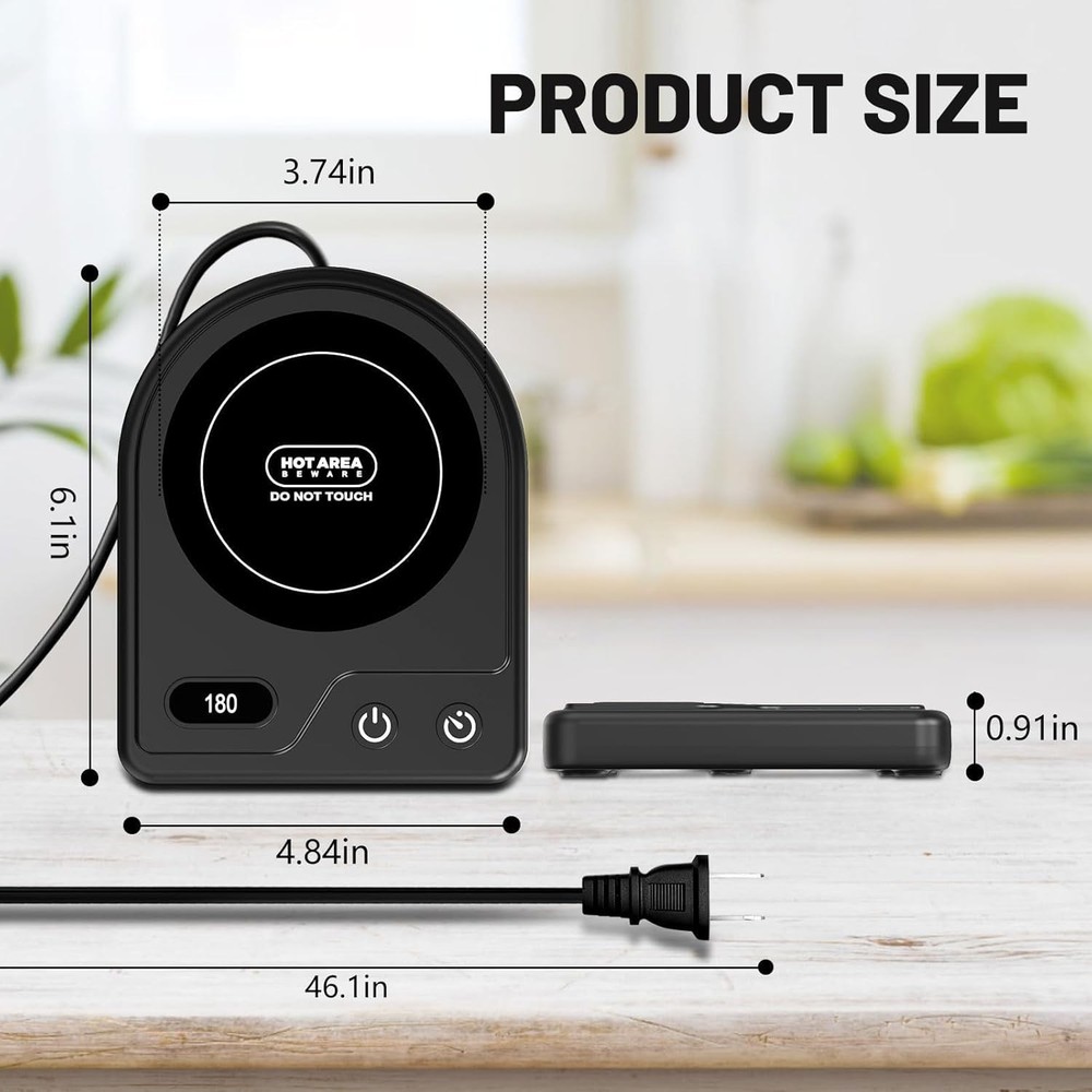 Mug Warmer,Coffee Warmer with 3 Adjustable Temperature Black