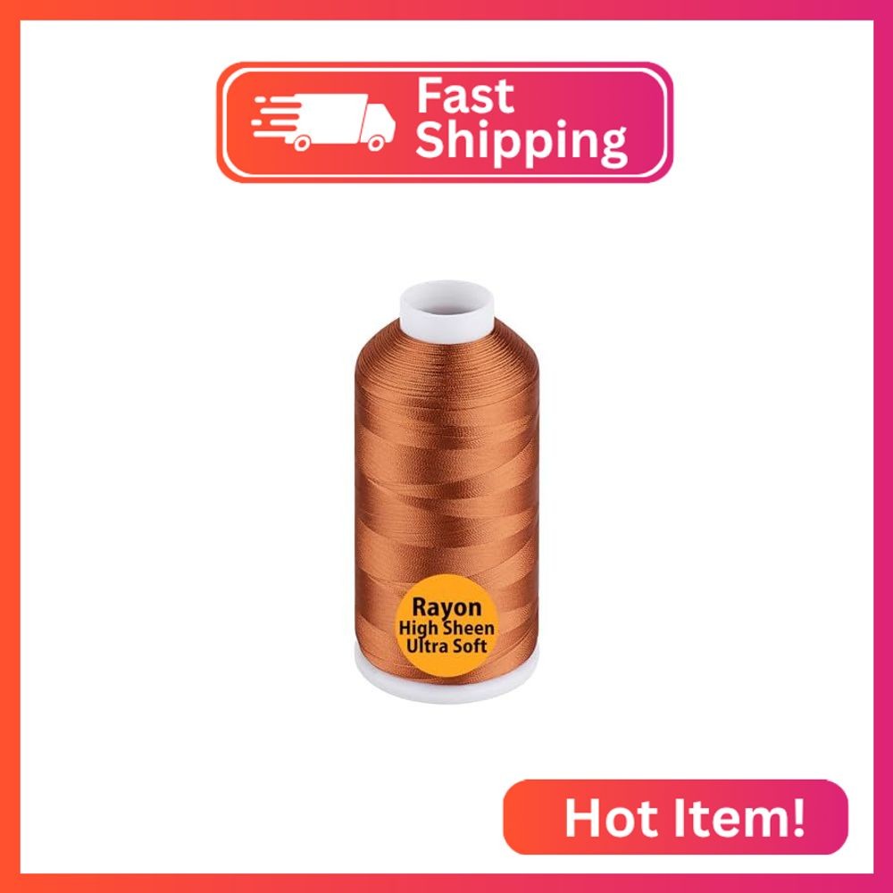 Simthread Rayon Embroidery Thread 5500 Yards, 40wt 100% Rayon Viscose for Commer