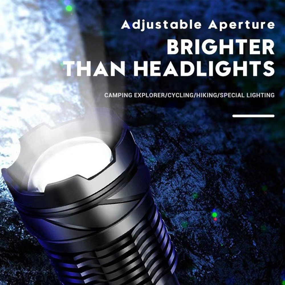 Super Bright Powerful Flashlight Rechargeable Zoom Torch .
