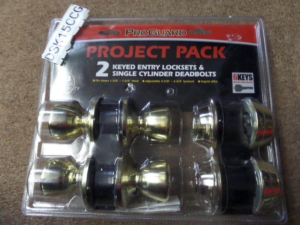 Proguard Project Pack  Polished Brass Combo Lockset