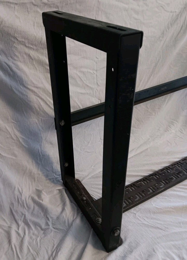 Vintage Workbench Metal Table BASE Machine Green Industrial Legs US Adjustable