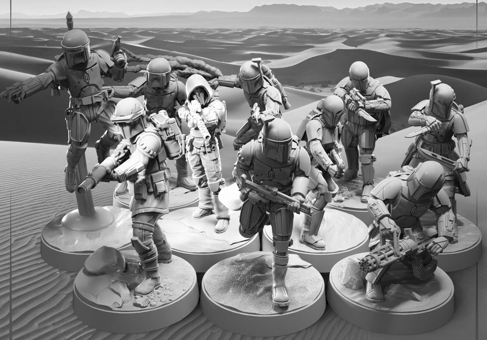 Star Wars Legion Mandalorian Super Commandos Unit Expansion 3D Printed