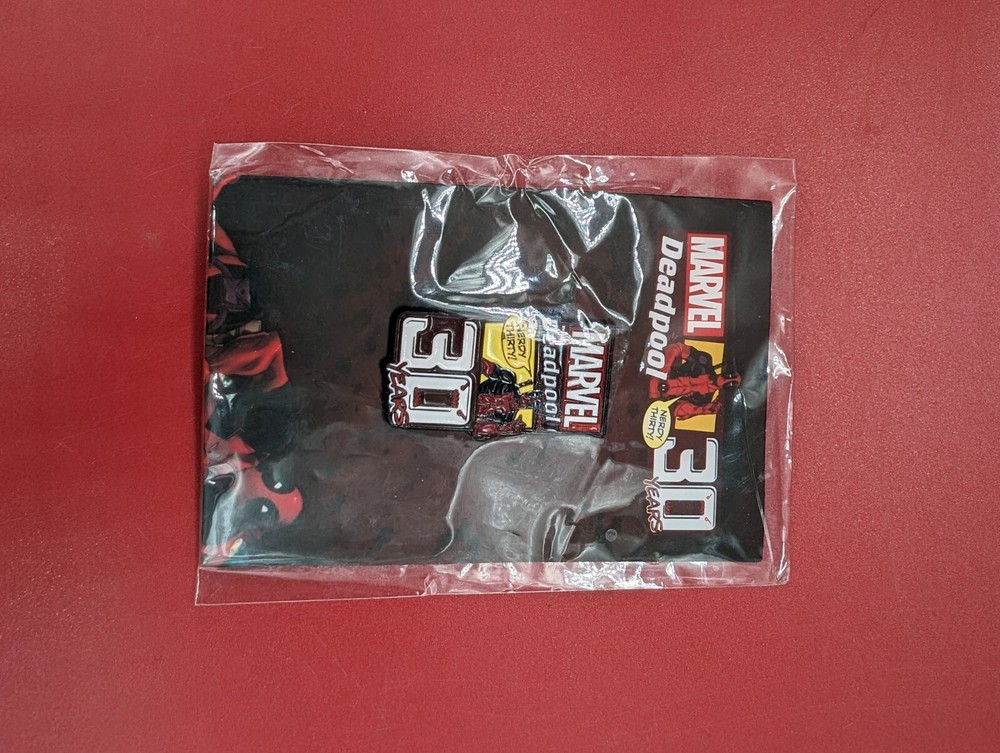 Marvel Comics Deadpool 30 Years Nerdy Thirty! Lapel Pin New MOC