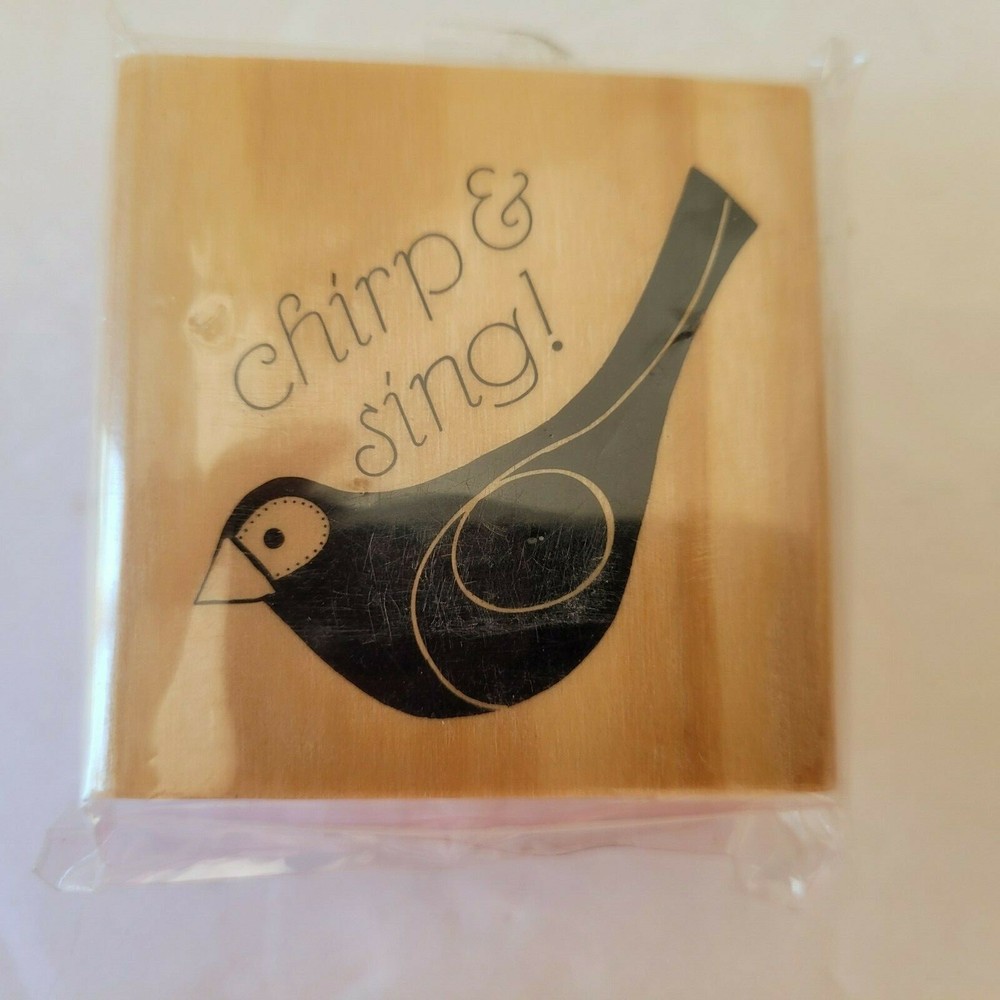 Chirp & Sing Bird Mounted Rubber Stamp