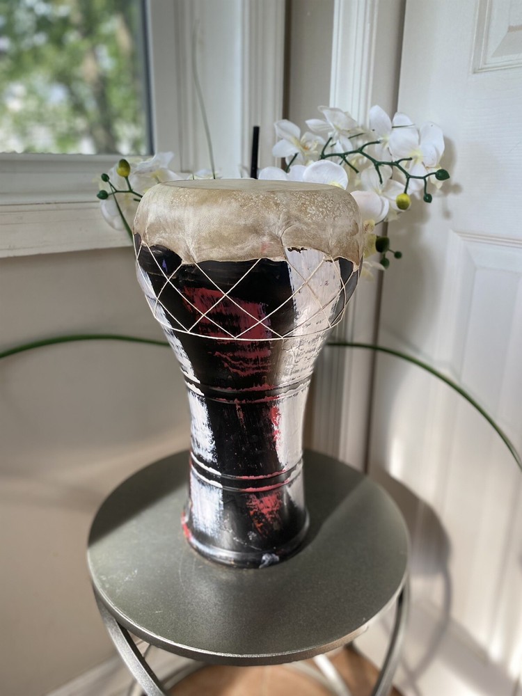 Vintage Painted Ceramic DRUM
