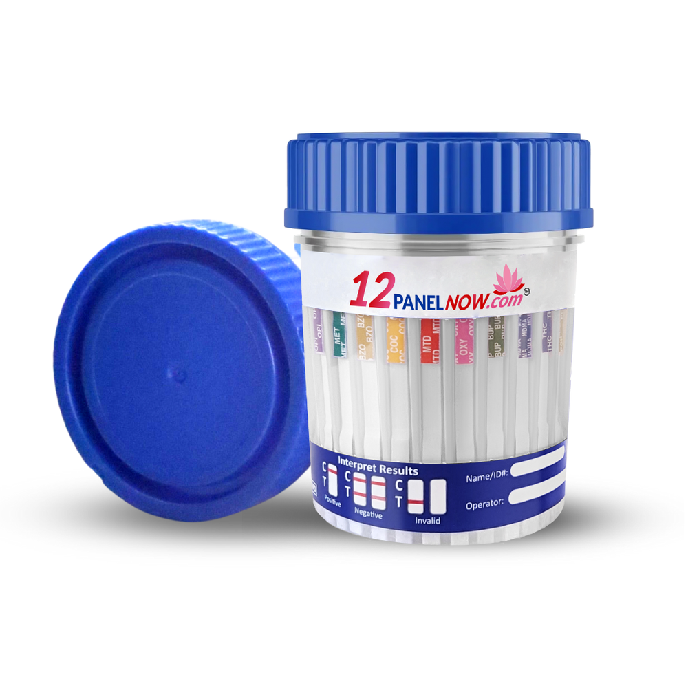 [100 Pack] 14 Panel Drug Test Cups, with Pregnancy Detection
