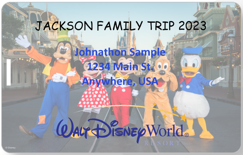 Custom printed luggage/bag tags printed and shipped same day