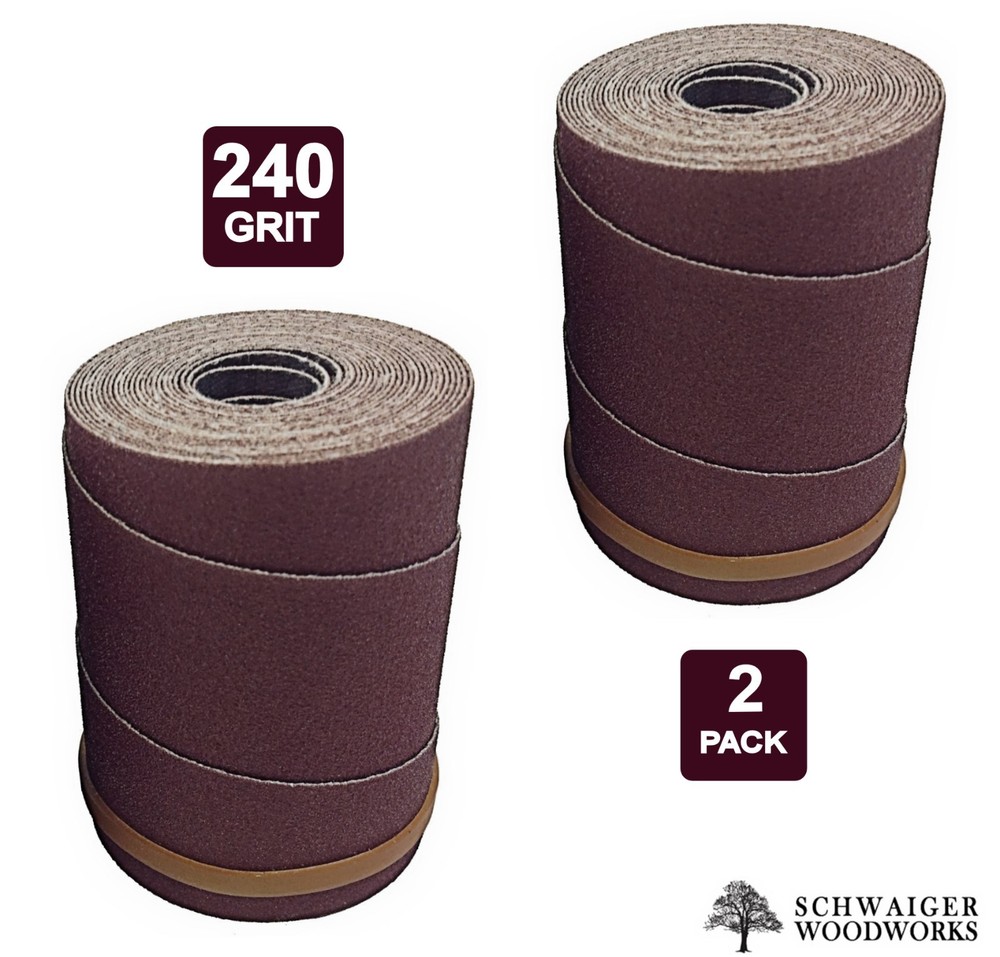 Drum Sander Sanding Wraps/Rolls, 240g for SuperMax 19-38, 2 Pack