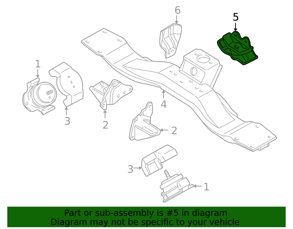 Genuine Mitsubishi Rear Mount MR455603