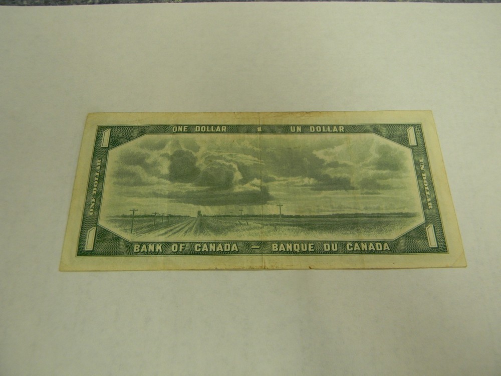 1954 Canada 1 Dollar Bill Nice