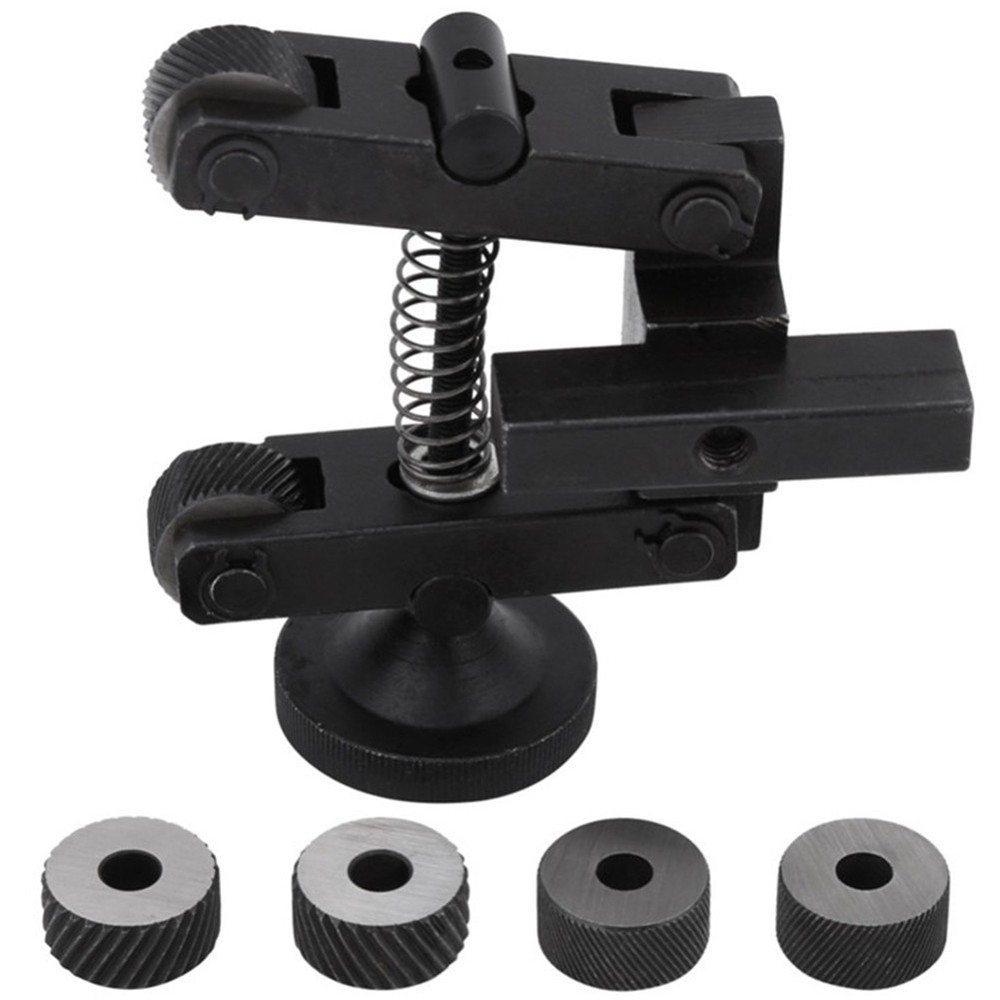 1 PCS Knurling Device Adjustable Handle Pulley Lathe Tool Knurling Device B4Y2