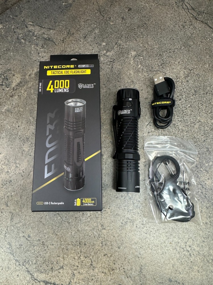 Nitecore EDC33 Rechargeable Tactical Flashlight - USB-C 4000 Lumens