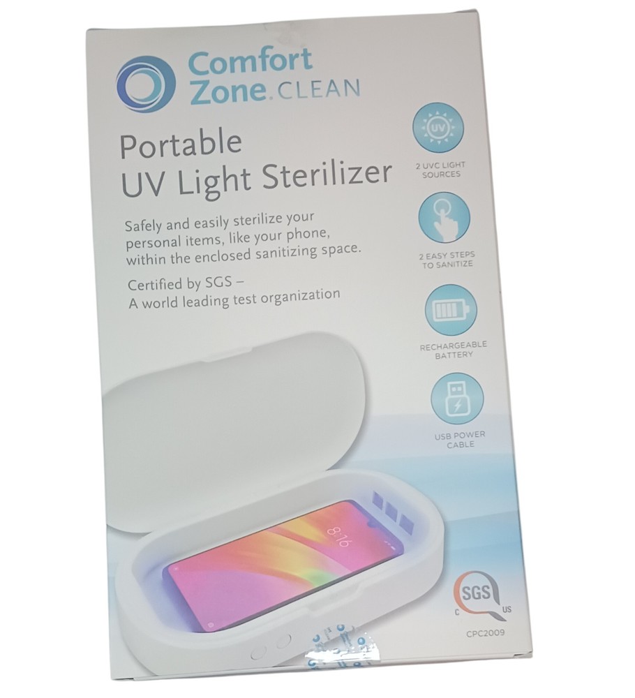 a Comfort Zone Clean Portable UV Light Sterilizer.