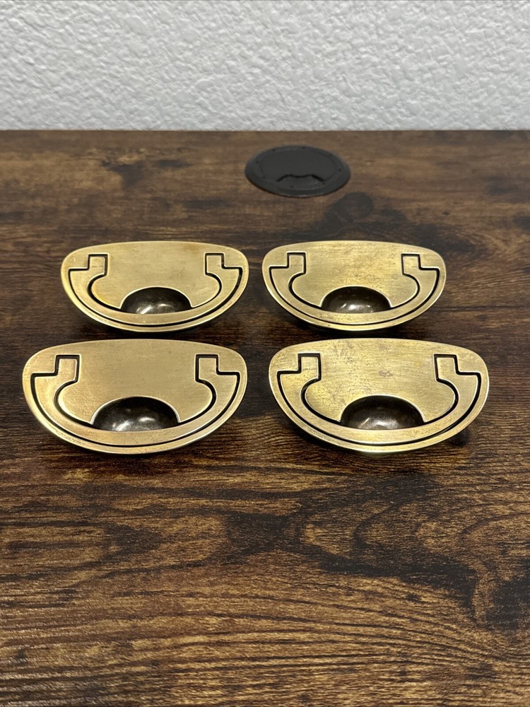Drexel Passage Drawer Pulls 4 Handles Campaign Brass KBC N-16827 Replacement