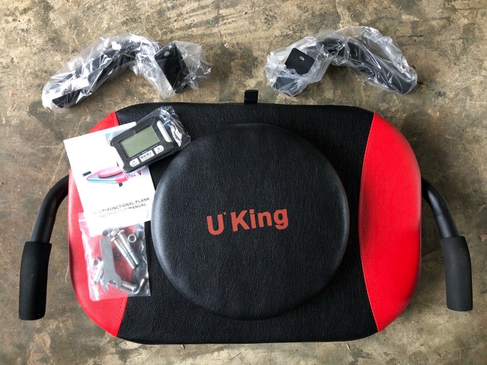 U’ King Multi-Functional Plank Frame Exercise Fitness Training Board Red