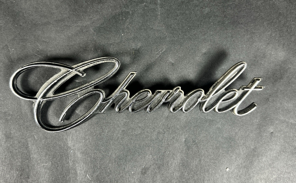 Vintage Chevrolet Trunk Script Emblem #9831025