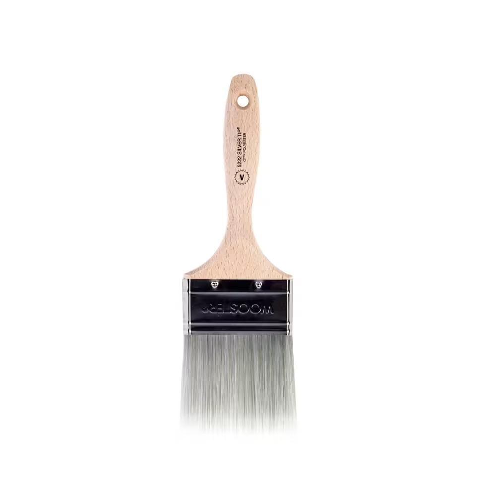 3 In. Silver Tip Polyester Flat Brush