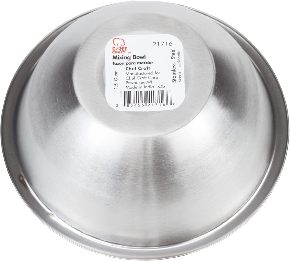 Brushed Mixing Bowl 1.5-Quart Stainless Steel