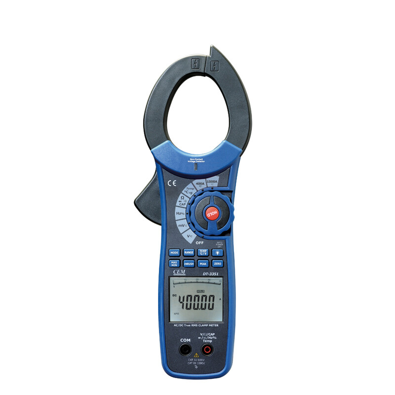 CEM DT-3351 1500A AC/DC True RMS Clamp Meter with Inrush Current Function