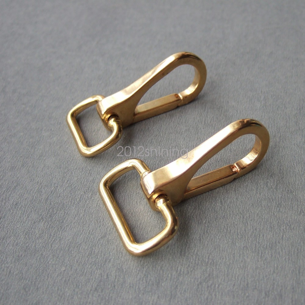 Solid Brass Strap Snap Swivel Square Eye 3/4" and 1"