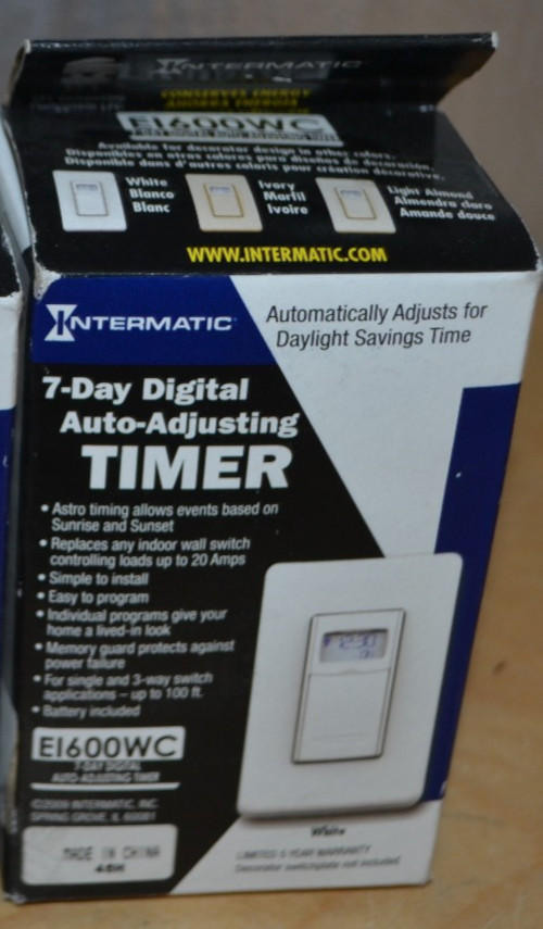 Intermatic ~ EI600WC ~ 20A 120-277VAC Programmable Timer Heavy-Duty White ~ (v)