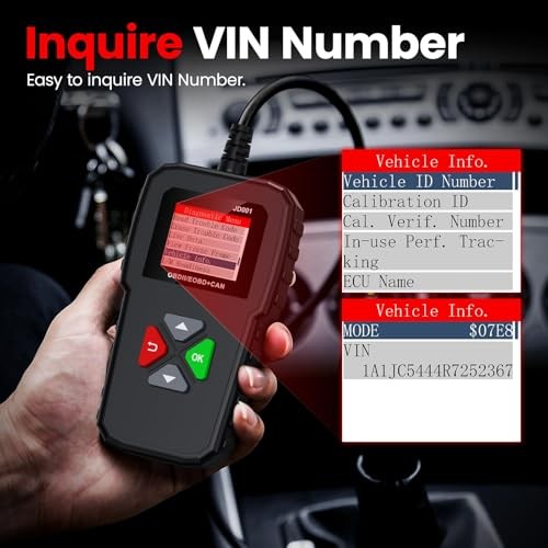 Car Code Reader OBD2 Scanner, Read and Erase Fault Codes, Automotive CAN