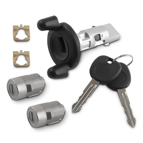 Ignition Switch Lock Cylinder 2 Front Door Lock Cylinders and Keys for Chevy