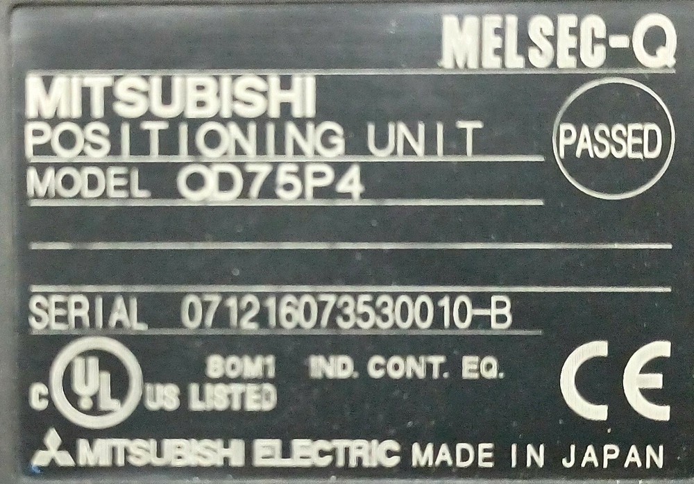 MITSUBISHI OD75P4 POSITIONING UNIT, USED
