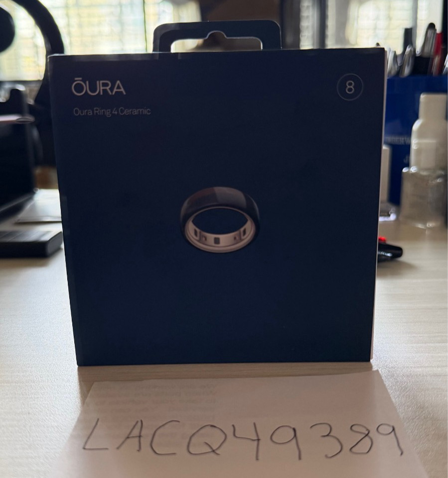 Oura Ring Gen 4 Ceramic Size 8 MIDNIGHT ~ Brand NEW NEVER OPENED