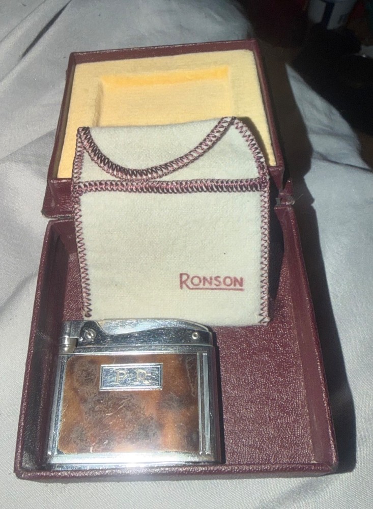 1940s Ronson Mastercase, Tuxedocase, & Lighter set