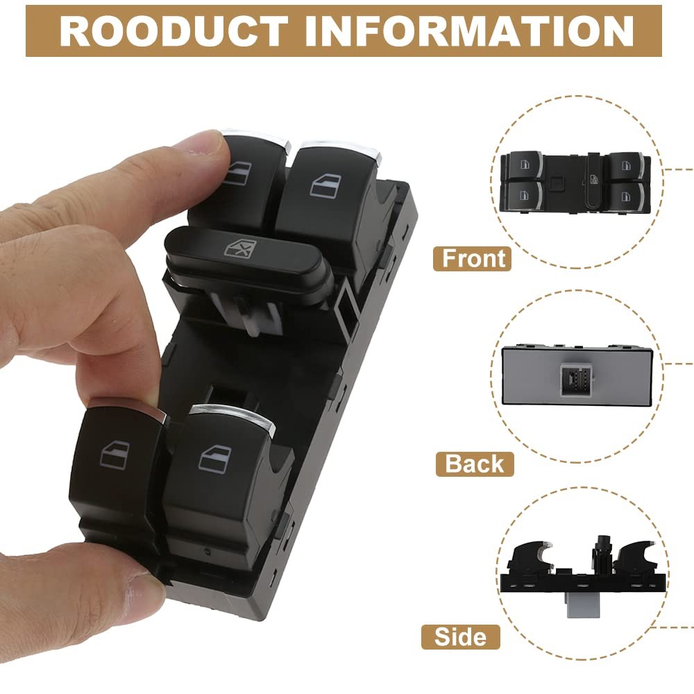 Driver Side Master Power Window Switch Panel Fit For 2006 2007 2008 VW Passat