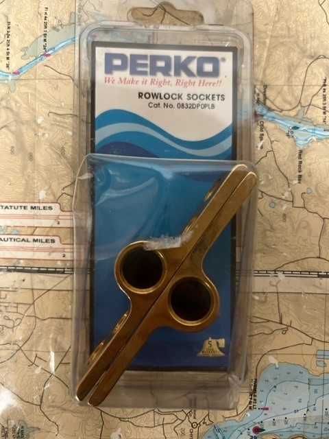 Perko Pair #0832DP0PLB Bronze Side Mount Rowlock Sockets.
