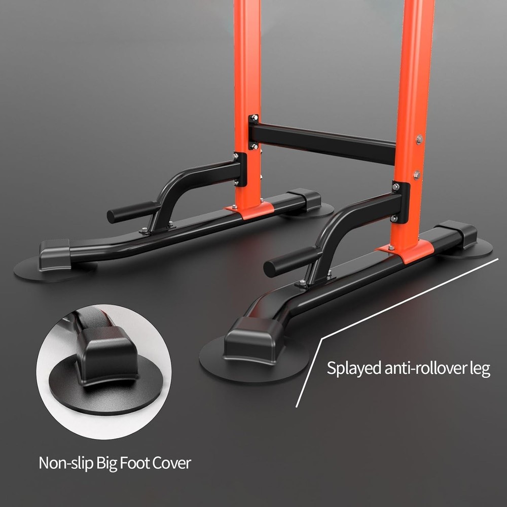 Adjustable Bench Power Tower Dip Station Pull up Bar Strength Training Workout