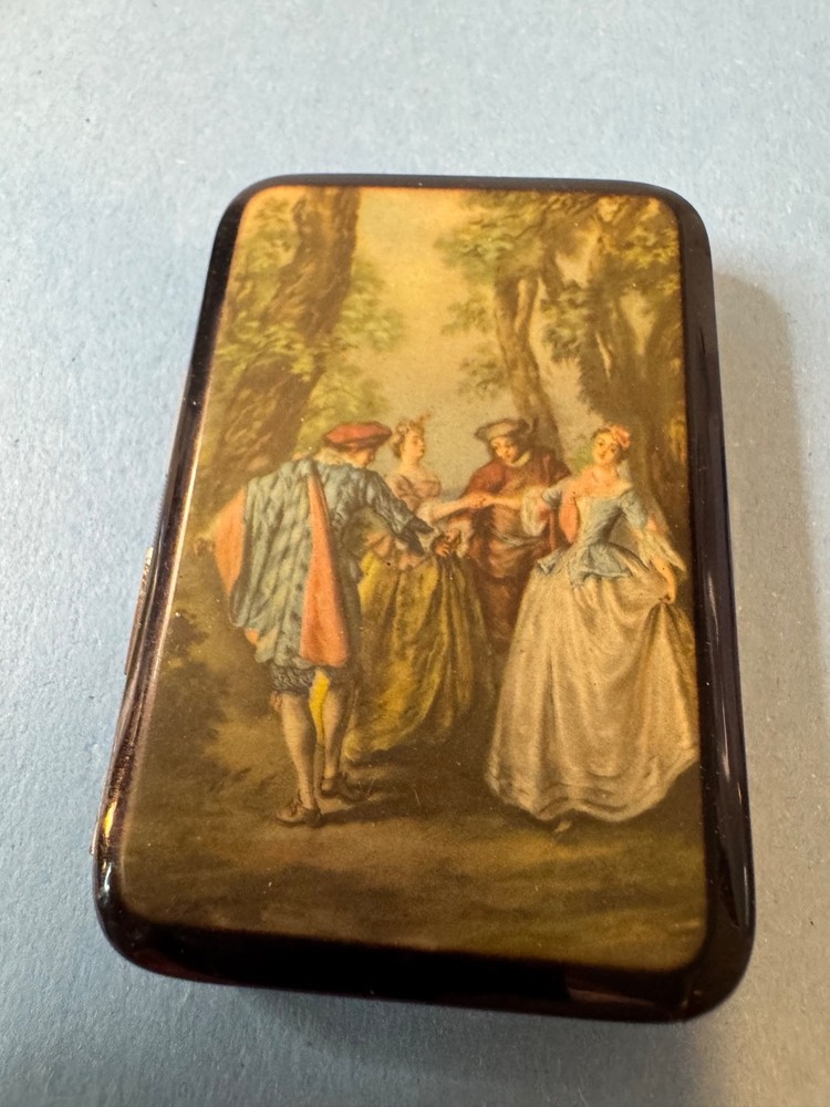 Old Germany Enameled Cigarette Case Victorian
