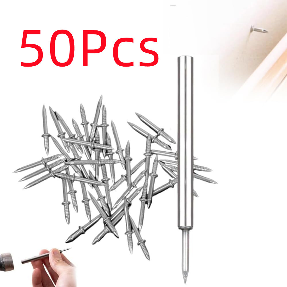 Double-Head Skirting Thread Seamless Nail,Double-Headed Nails,Without Marks Nail