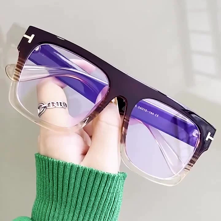 Oversize Anti blue ray Reading glasses Flat top Square Frames Reader 0~+6.00