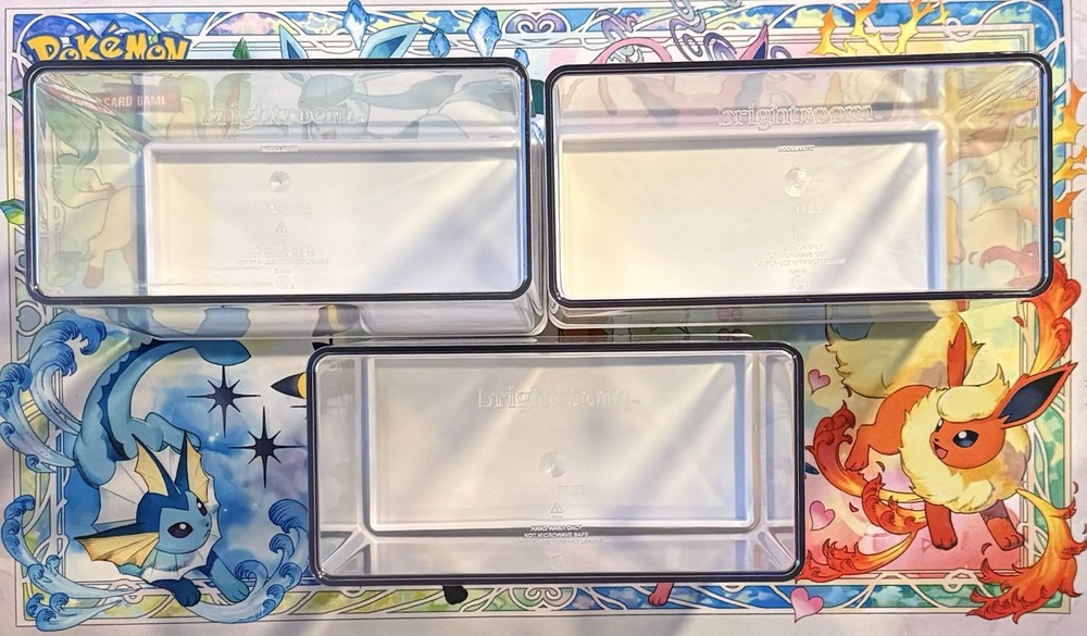 3x-12.6C Tall Rectangle Plastic Storage Container BrightRoom Fits Pokemon ETB