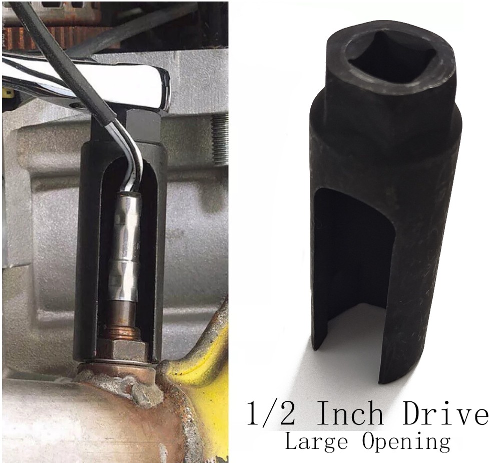 Oxygen Sensor Socket With Side Wire Cutout 1/2In Drive Removal Install Tool 7/8"