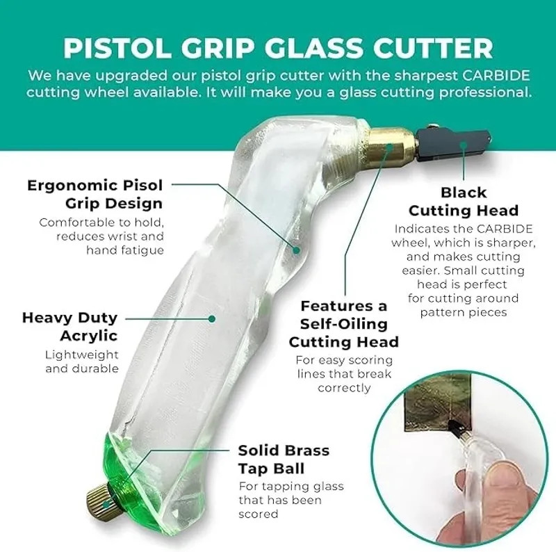Professional Three Piece Stained Glass Tool Kit with Running Pliers, Breaking...