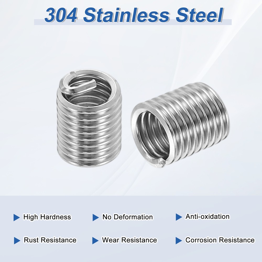20pcs Wire Thread Inserts 8#-32 UNC 2D 8.4mm Helical Threaded Sleeve