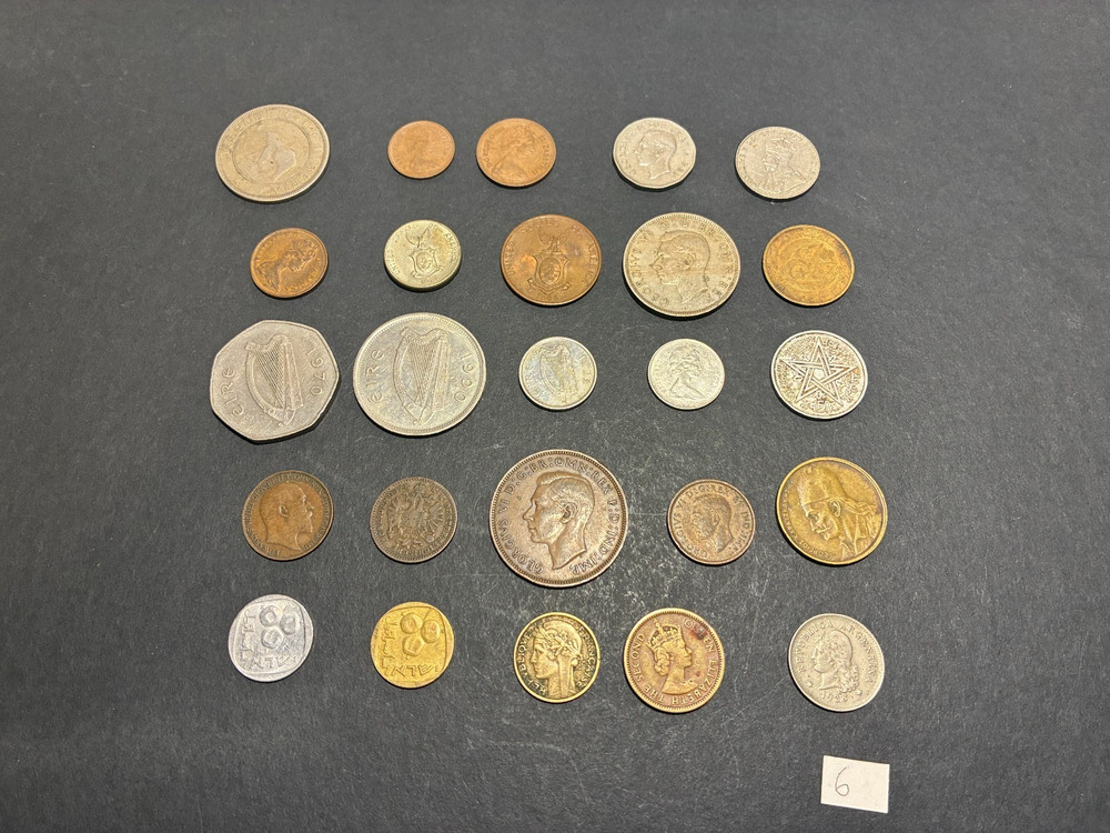 25 ASSORTED FOREIGN COINS LOT 6