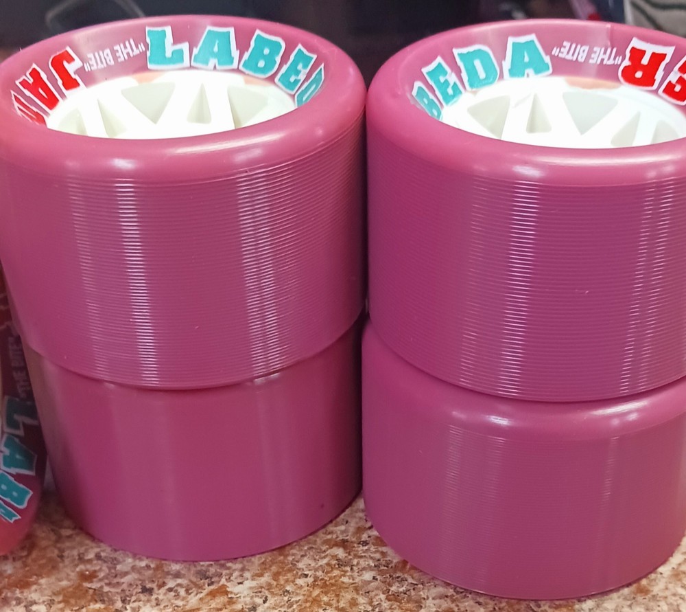 LABEDA JAMMER MAROON 60MM 90A SKATEBOARD WHEELS 6 TOTAL READ
