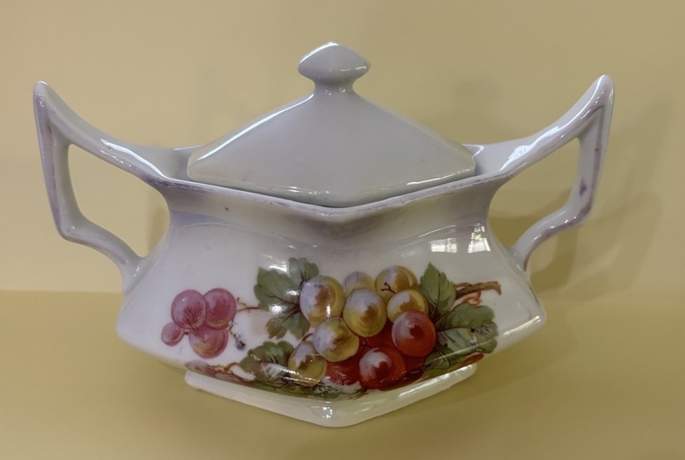 Vintage  Grape Sugar Bowl, Made In Germany