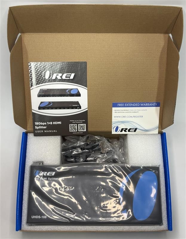 OREI 1x8 HDMI Splitter 18G