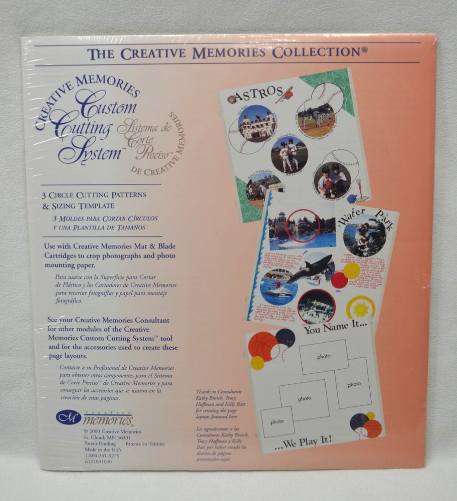 CREATIVE MEMORIES Custom Cutting System - 3 Blade Cartridges, Mat, Circle & Oval