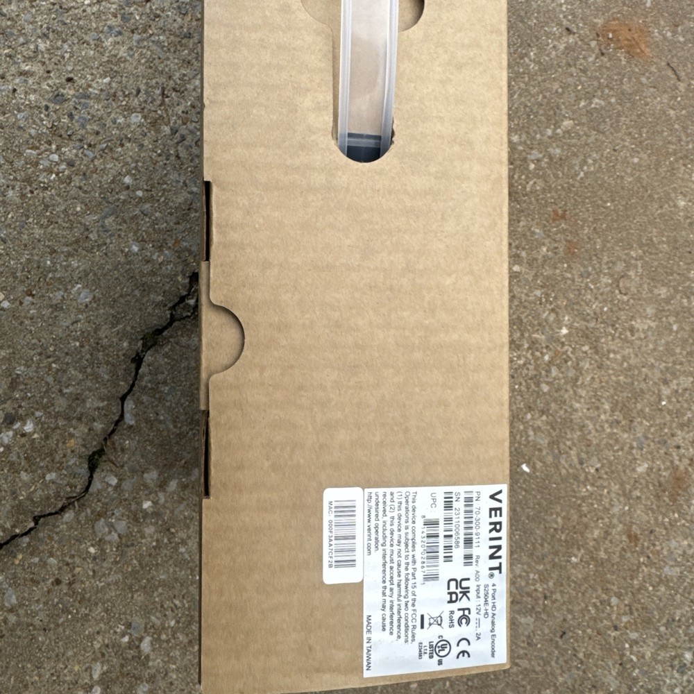 Verint 4 Port HD Analog Encoder S2504E-HD 70-300-9111 NEW