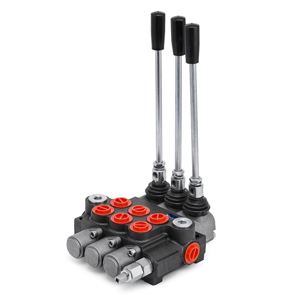 3 Spool Hydraulic Directional Control Valve Double Acting 11 GPM