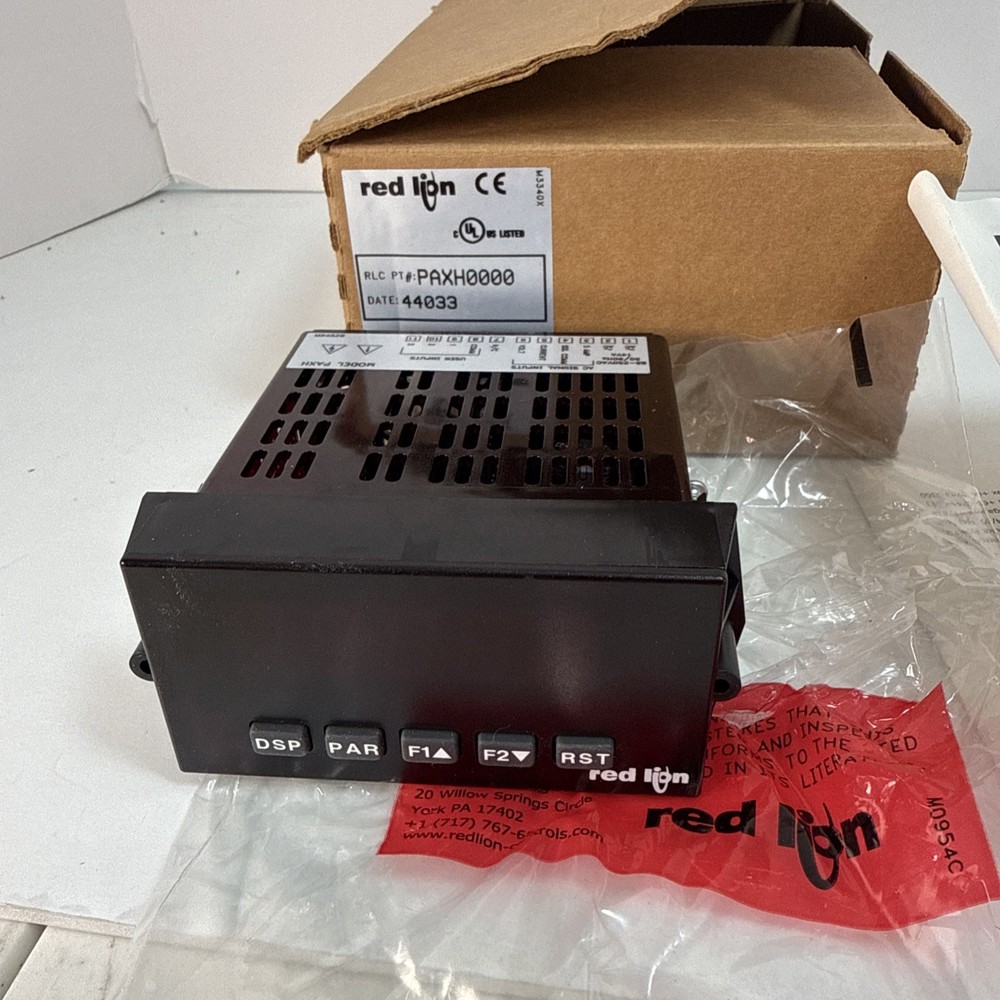 red lion paxh0000 1/8 din analog input panel meter