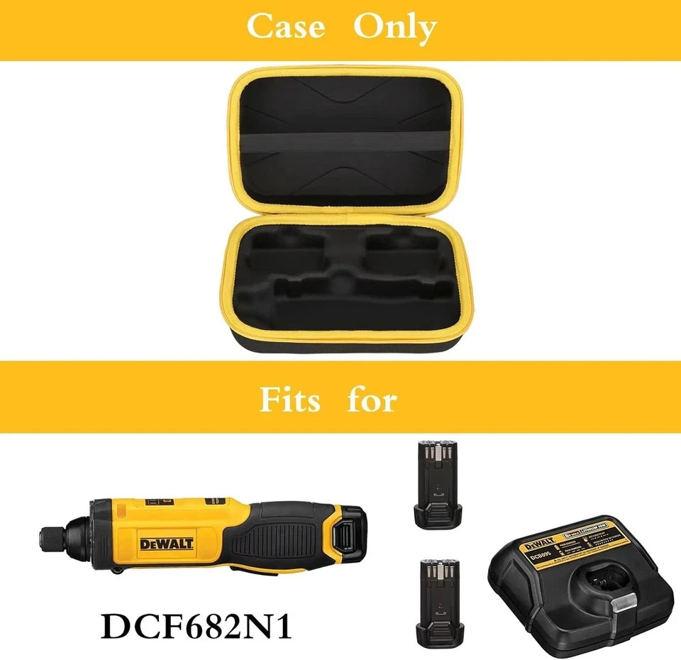 Case Compatible with DEWALT 8V MAX Cordless Screwdriver Kit DCF682N1, Gyroscopic