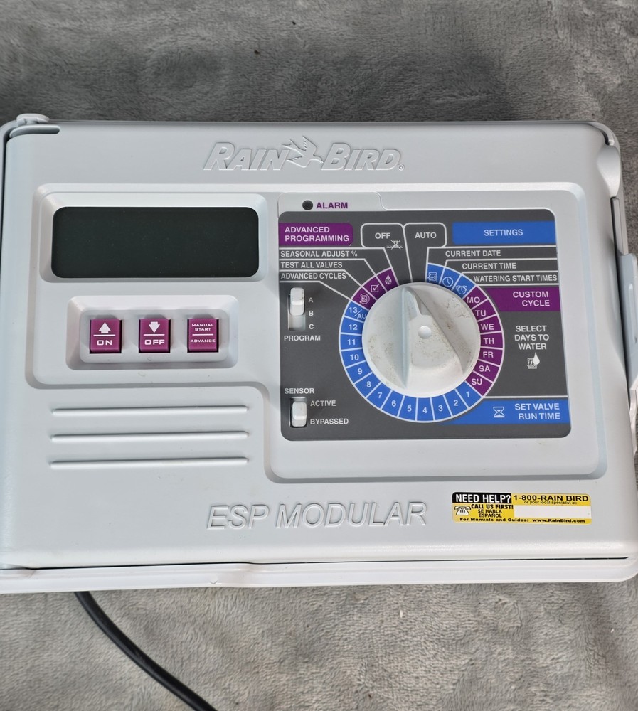 Rain Bird ESP-M 10 Zone Irrigation Sprinkler Controller Digital Timer Tested